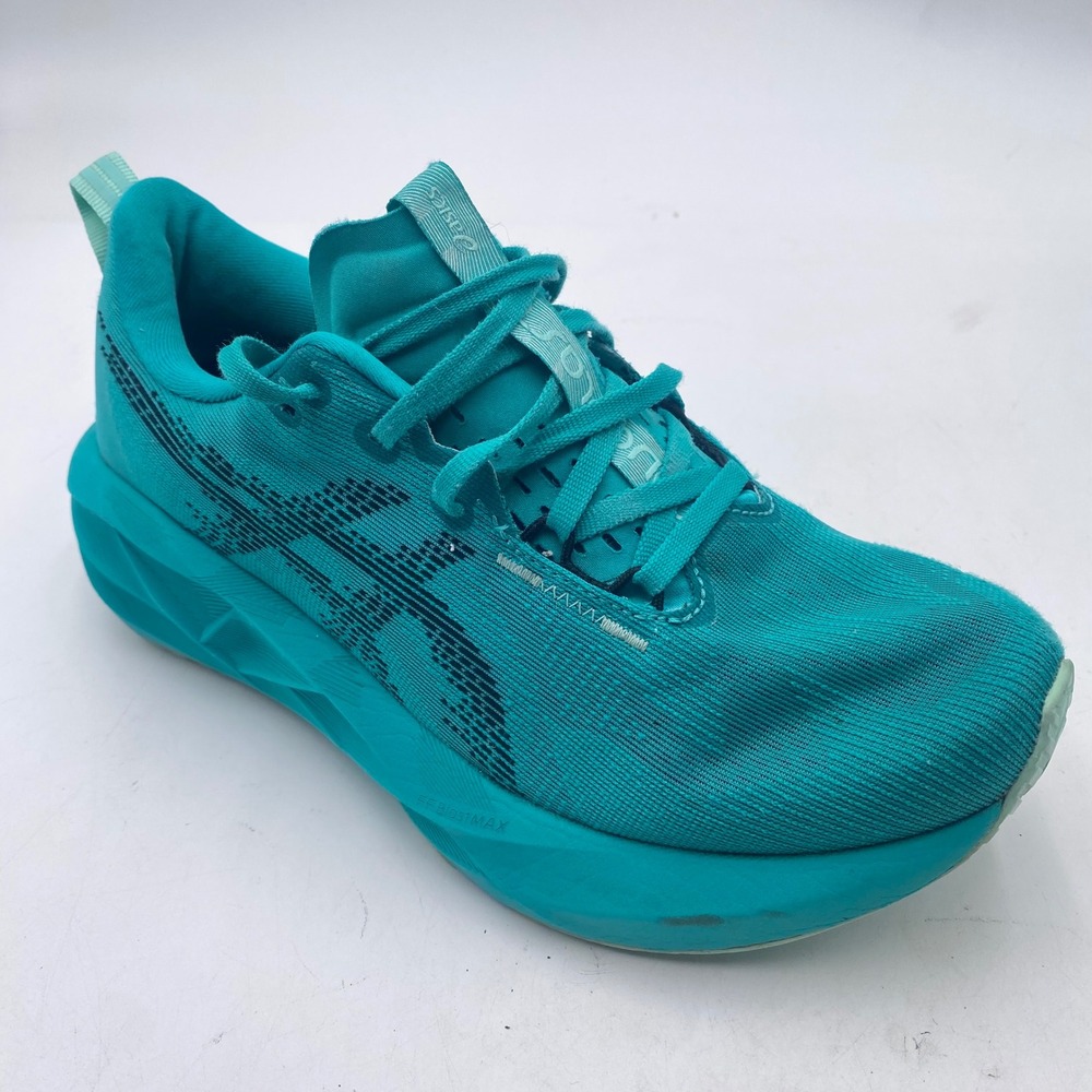 ASICS Novablast 4 Running Shoes Womens 7.5 Teal FF BLAST PLUS ECO 1012B765 Sneak